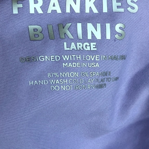 Frankie’s Bikinis Dawson Ruffle Cheeky Bikini Bottom Purple Size Large - Picture 6 of 8